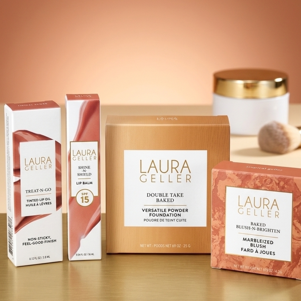 Laura Geller Peach & Gold Baked Makeup Set